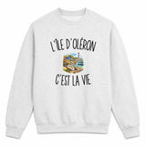 Sweat Gris Chiné L’Île d’Oléron c’est la vie