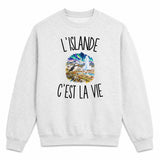 Sweat Gris Chiné L’Islande c’est la vie