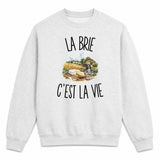 Sweat Gris Chiné La Brie c’est la vie