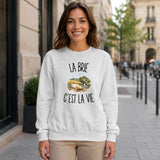 Sweat Gris Chiné La Brie c’est la vie