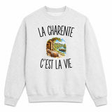 Sweat Gris Chiné La Charente c’est la vie