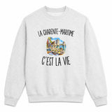 Sweat Gris Chiné La Charente-Maritime c’est la vie
