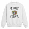 Sweat Gris Chiné La Corrèze c’est la vie