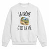 Sweat Gris Chiné La Drôme c’est la vie
