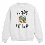 Sweat Gris Chiné La Drôme c’est la vie