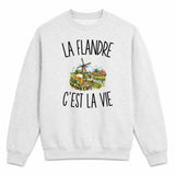 Sweat Gris Chiné La Flandre c’est la vie