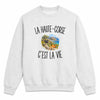 Sweat Gris Chiné La Haute-Corse c’est la vie