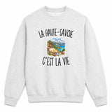Sweat Gris Chiné La Haute-Savoie c’est la vie