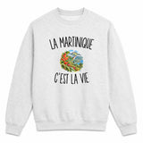 Sweat Gris Chiné La Martinique c’est la vie