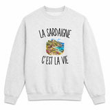 Sweat Gris Chiné La Sardaigne c’est la vie