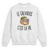 Sweat Gris Chiné Le Calvados c’est la vie