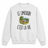 Sweat Gris Chiné Le Limousin c’est la vie