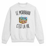 Sweat Gris Chiné Le Morbihan c’est la vie