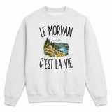 Sweat Gris Chiné Le Morvan c’est la vie