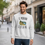 Sweat Gris Chiné Le Morvan c’est la vie