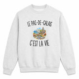 Sweat Gris Chiné Le Pas-de-Calais c’est la vie