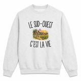 Sweat Gris Chiné Le Sud-Ouest c’est la vie