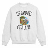Sweat Gris Chiné Les Canaries c’est la vie