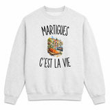 Sweat Gris Chiné Martigues c’est la vie