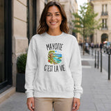 Sweat Gris Chiné Mayotte c’est la vie