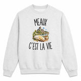 Sweat Gris Chiné Meaux c’est la vie