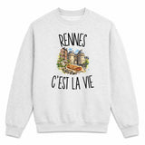 Sweat Gris Chiné Rennes c’est la vie