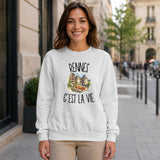 Sweat Gris Chiné Rennes c’est la vie