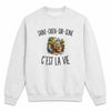 Sweat Gris Chiné Saint-Ouen-sur-Seine c’est la vie