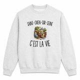 Sweat Gris Chiné Saint-Ouen-sur-Seine c’est la vie