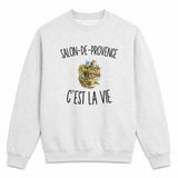 Sweat Gris Chiné Salon-de-Provence c’est la vie