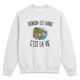 Sweat Gris Chiné Thonon-les-Bains c’est la vie
