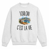 Sweat Gris Chiné Toulon c’est la vie