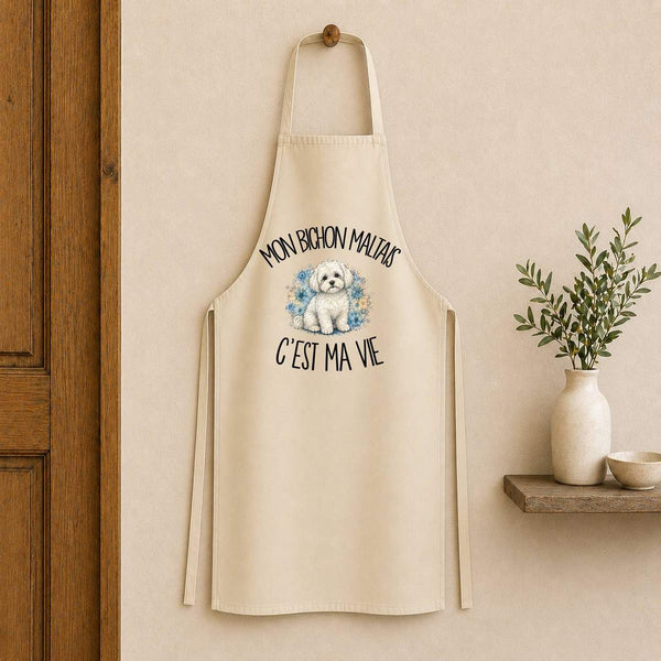 Tablier de Cuisine Mon Bichon Maltais c'est ma vie