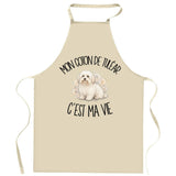 Tablier de Cuisine Mon Coton de Tuléar c'est ma vie