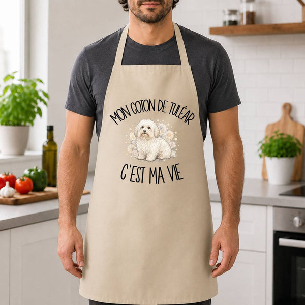Tablier de Cuisine Mon Coton de Tuléar c'est ma vie