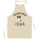 Tablier de Cuisine Mon Épagneul Papillon c'est ma vie