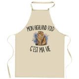 Tablier de Cuisine Mon Highland Fold c'est ma vie