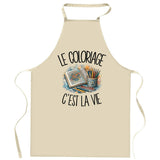 Tablier de Cuisine Le coloriage c'est la vie