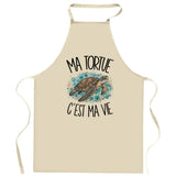 Tablier de Cuisine Ma tortue c'est ma vie