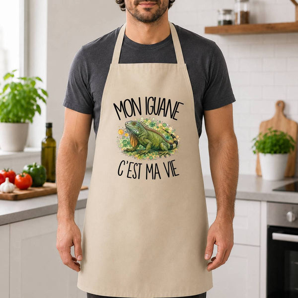 Tablier de Cuisine Mon iguane c'est ma vie
