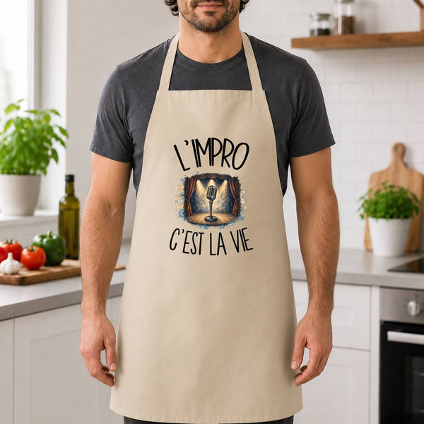 Tablier de Cuisine L'impro c'est la vie