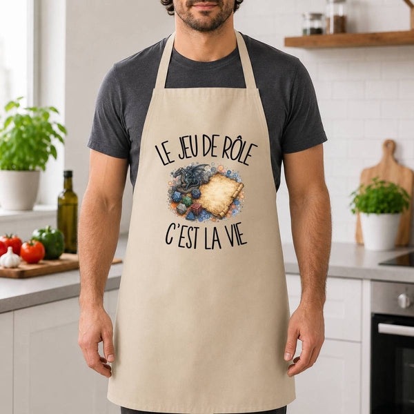 Tablier de Cuisine Le jeu de rôle c'est la vie