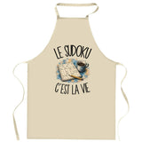 Tablier de Cuisine Le sudoku c'est la vie