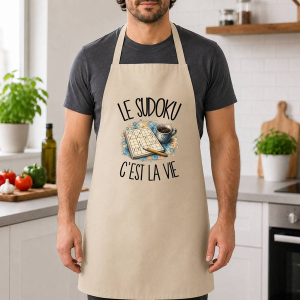 Tablier de Cuisine Le sudoku c'est la vie
