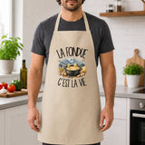 Tablier de Cuisine La fondue c'est la vie