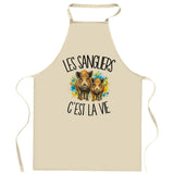 Tablier de Cuisine Les sangliers c'est la vie