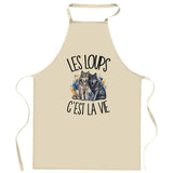 Tablier de Cuisine Les loups c'est la vie