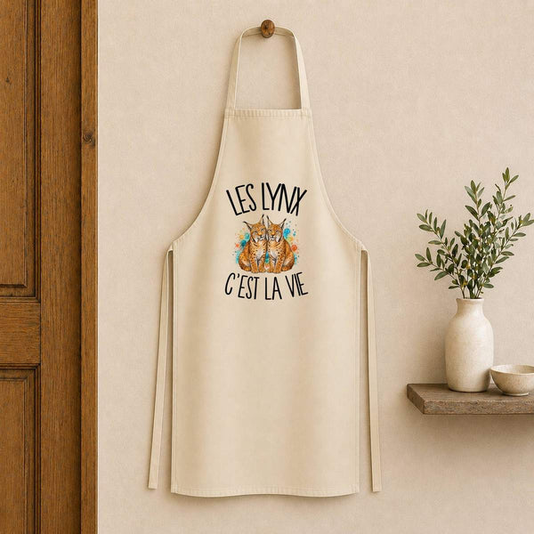 Tablier de Cuisine Les lynx c'est la vie