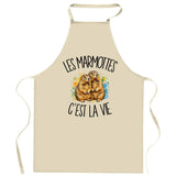Tablier de Cuisine Les marmottes c'est la vie