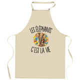 Tablier de Cuisine Les éléphants c'est la vie